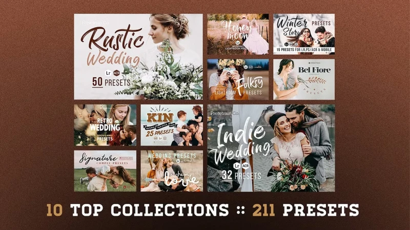 CreativeMarket 200 Wedding Presets Bundle 6172458