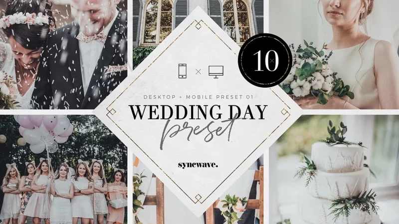 CreativeMarket Wedding Day Lightroom Presets Bundle Image 1