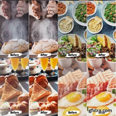 50 Food Mobile & Desktop Presets for Lightroom and LUTs