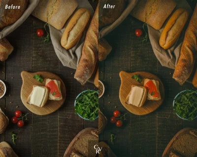 CVRpresets 15 Cinematic Food Desktop and Mobile Lightroom Presets