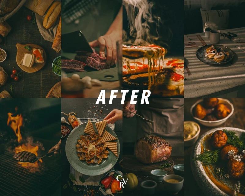 CVRpresets 15 Cinematic Food Desktop and Mobile Lightroom Presets